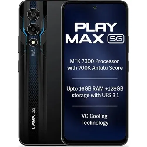 Lava Play Max 5G Front And Back