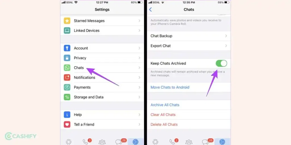 how to hide whatsapp chats on iphone