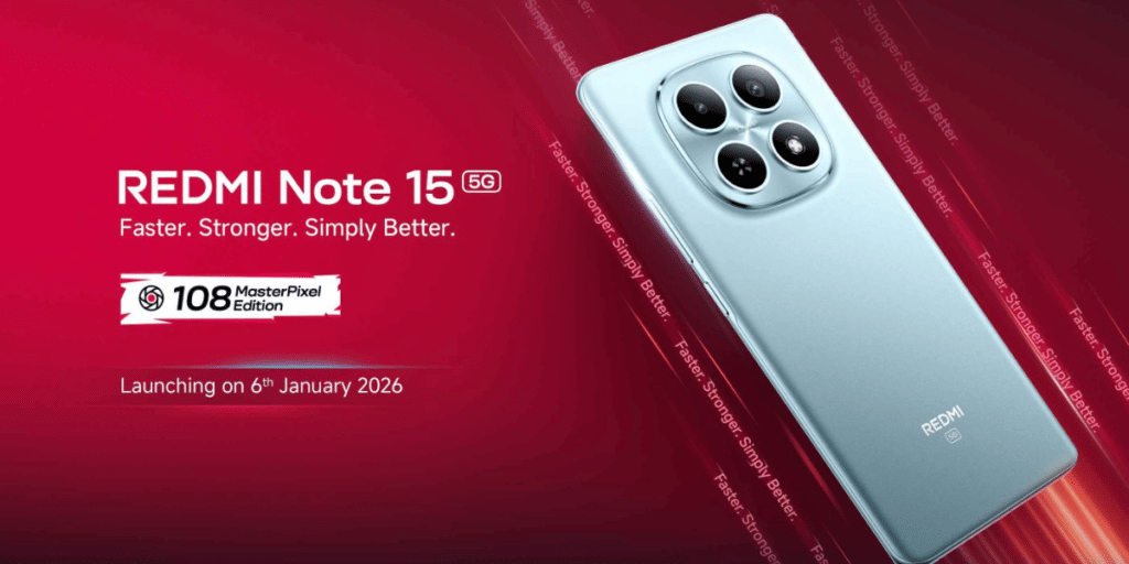 Redmi Note 15 5G will launch on January 6