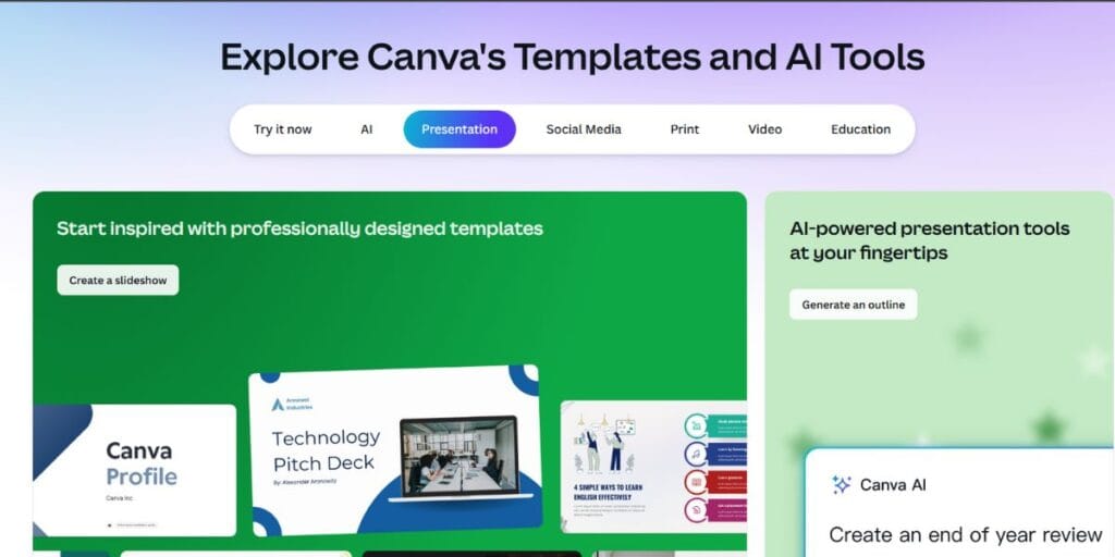 how to make ppt in canva