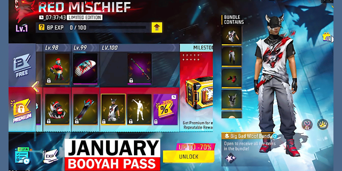 Free Fire Booyah Pass Jan 2026 Leaks: Taped Delivery Theme And Top Rewards Revealed