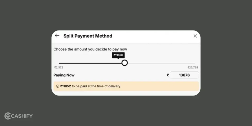 Cashify Split Payment