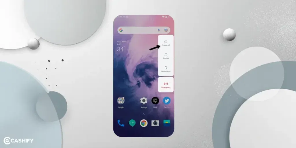 how to switch off OnePlus on screen