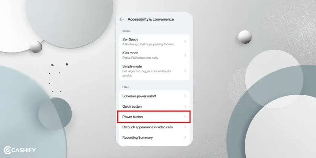 switch off OnePlus USING ACCESSIBILITY