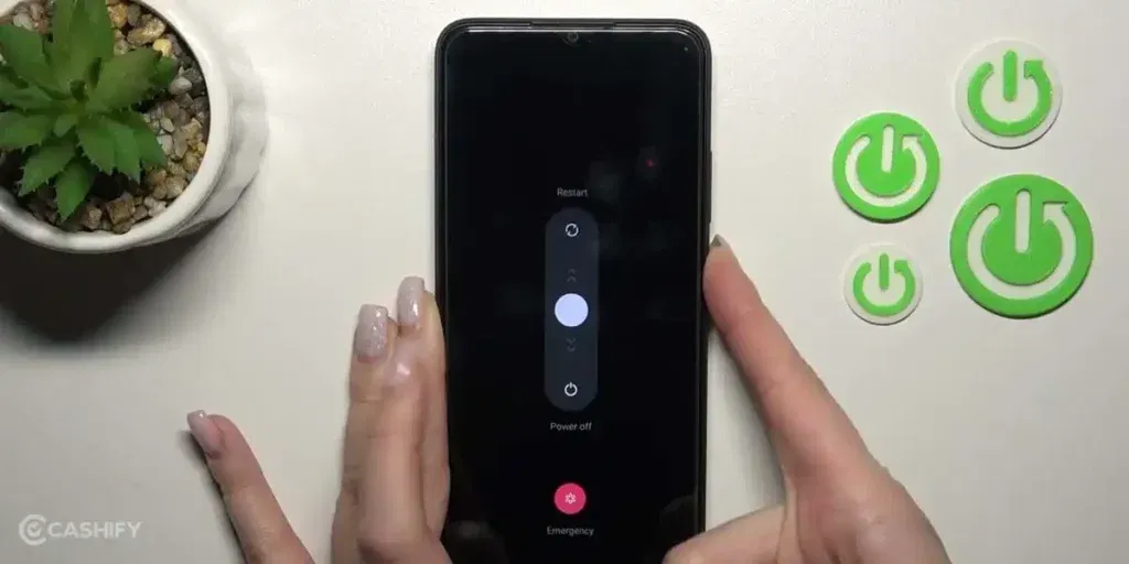 how to switch off oppo phone using power + volume button