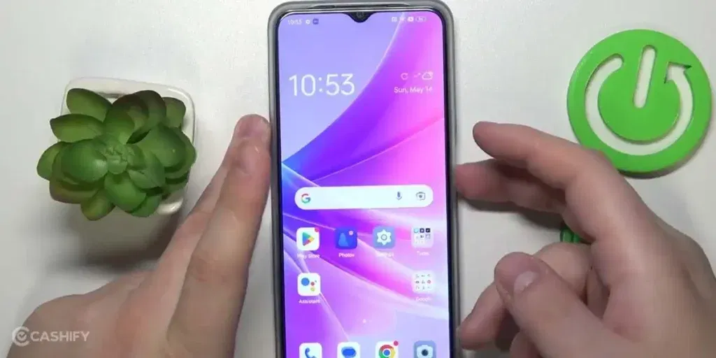 how to switch off oppo phone using power button