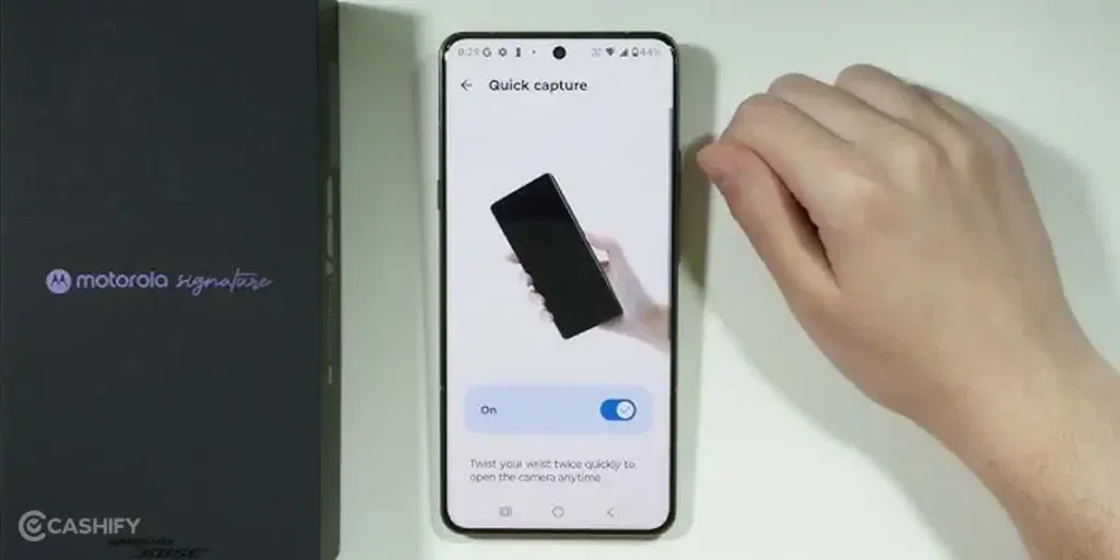best camera settings for motorola signature