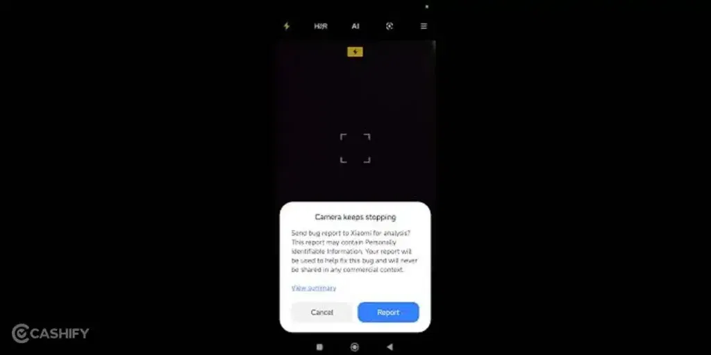 Xiaomi phone issues with camera