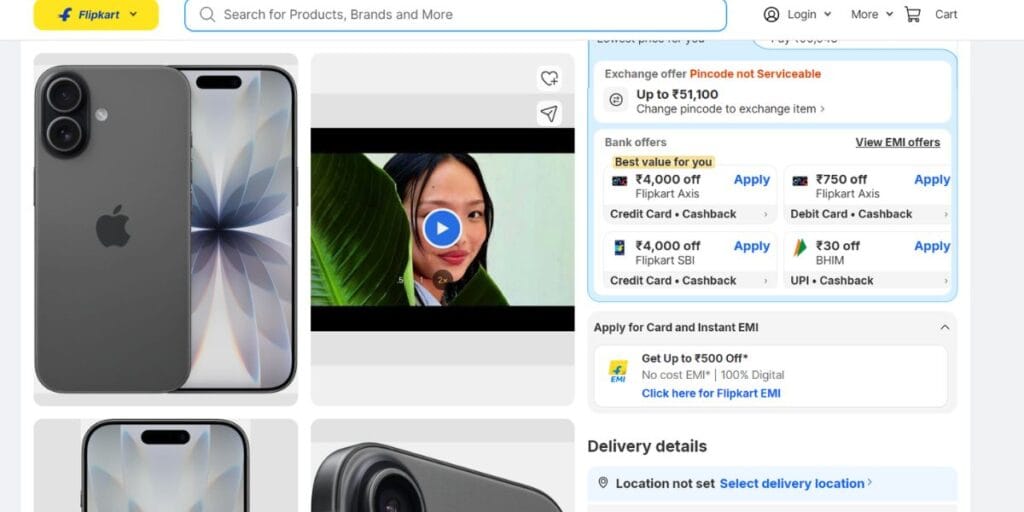 iPhone 17 under 40000 on flipkart