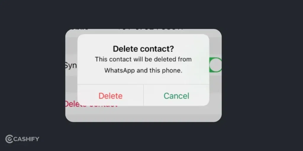 how to delete contact from WhatsApp in iPhone
