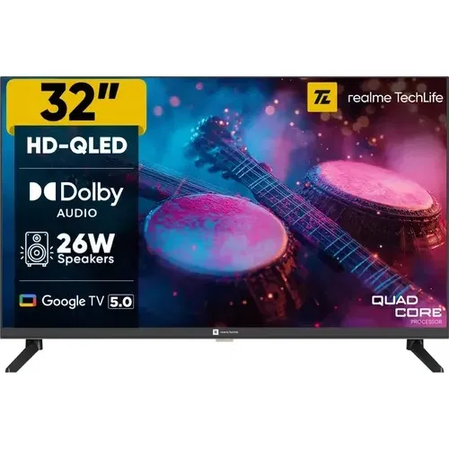 Realme TechLife 32HDGQRDDAQ 32 inch (81 cm) QLED HD-Ready Front