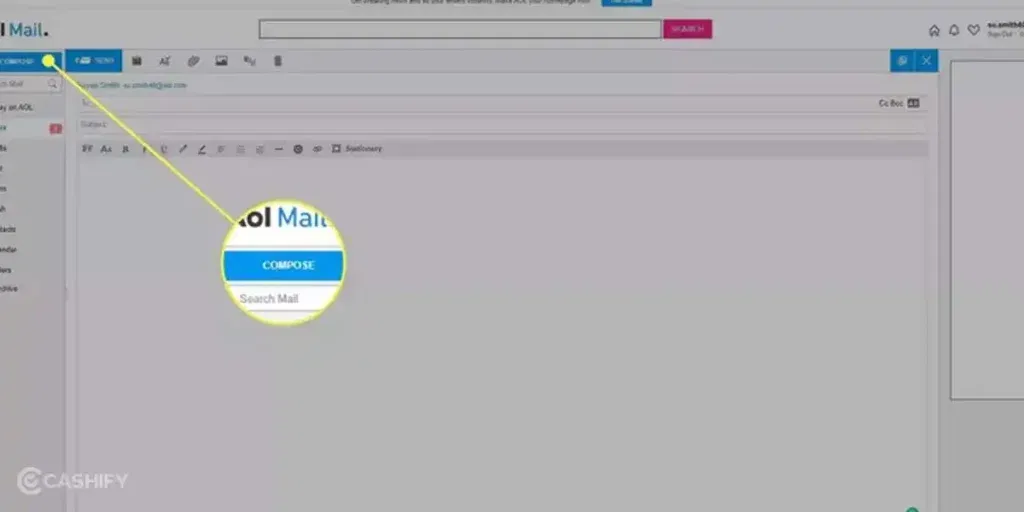 AOL email id - step -1