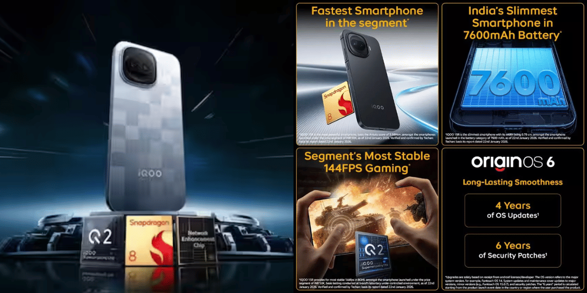 iQOO 15R India Price & Specs: Snapdragon 8 Gen 5 Power At Rs 44,999