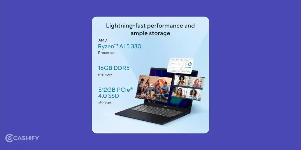 ASUS Vivobook 14 Smartchoice (AMD Ryzen AI 5 330): Rs. 61,990