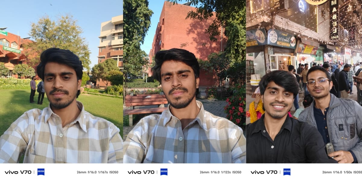 Vivo V70 front camera sample