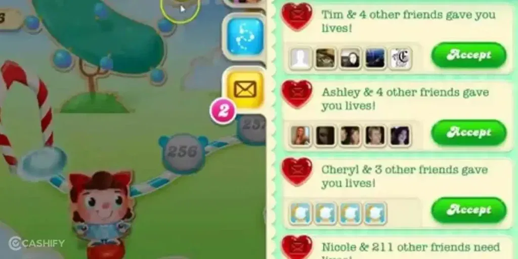 Never accept extra lives from friends and families immediately