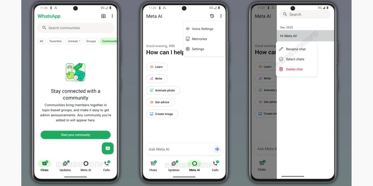 WhatsApp Brings New Meta AI Tab: Switch To AI Mode Directly