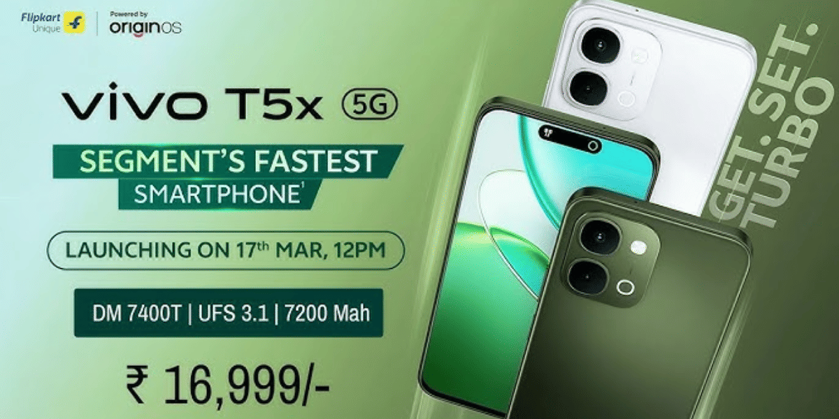 Vivo T5x Launched In India With 7200mAh Battery At This Price