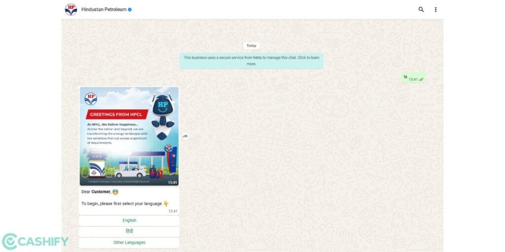 how to book a gas cylinder online through whatsapp