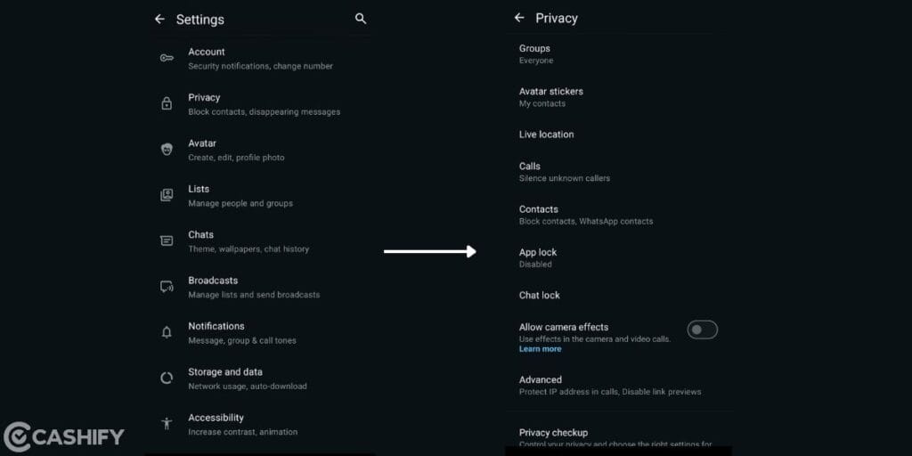 how to lock whatsapp in samsung phone