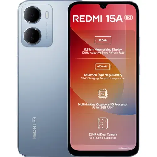 Xiaomi Redmi 15A 5G Front And Back