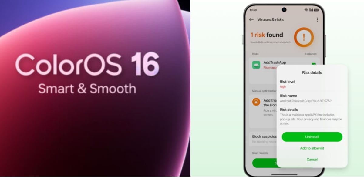 ColorOS 16 Starts March Update With Added Virus Protection And AI Upgrades