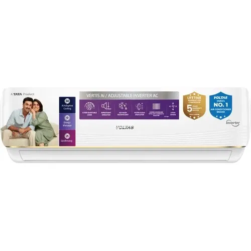 Voltas 123INV Vertis Ai Zest Gold 1 Ton 3 Star Inverter Split AC Front