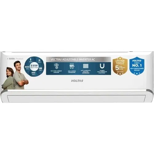 Voltas 125INV Vectra Zen Silver 1 Ton 5 Star Inverter Split AC Front