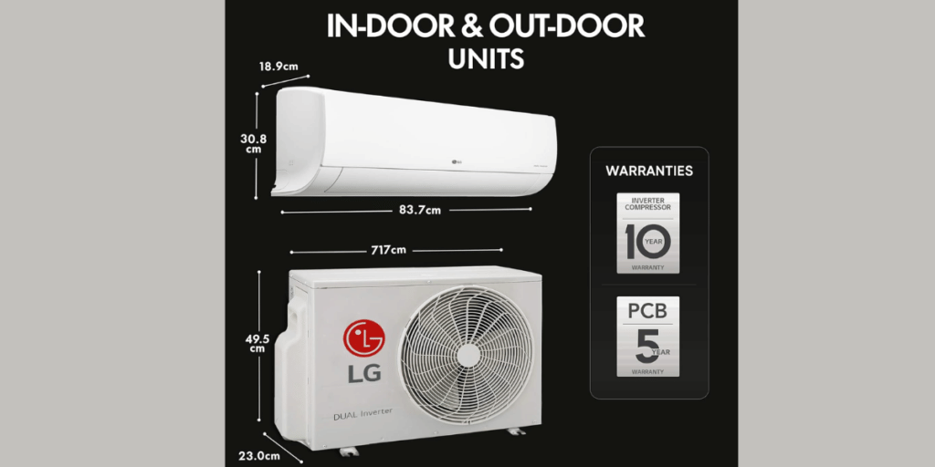 LG 1.5 Ton 3 Star Inverter Split AC