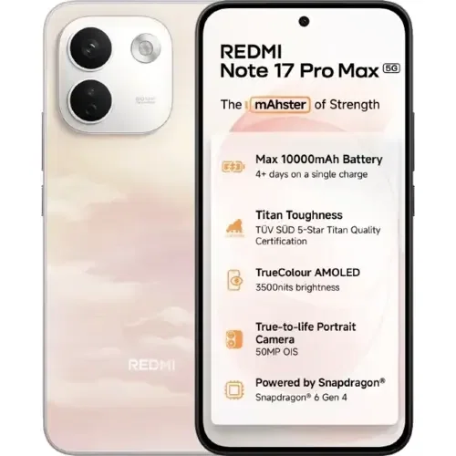 Xiaomi Redmi Note 17 Pro Max 5G Front And Back