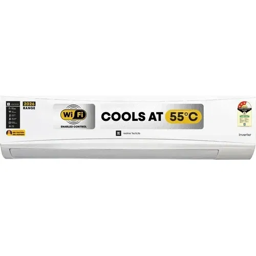 Realme TechLife 163IAA26WRMS 1.6 Ton 3 Star Inverter Split AC Front