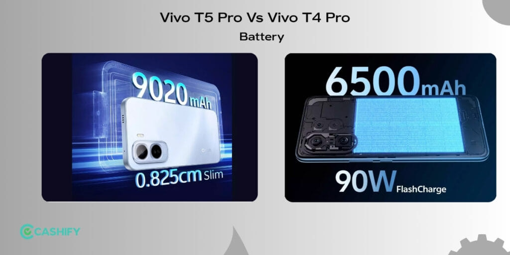 VivoT5 Pro vs Vivo T4 Pro battery