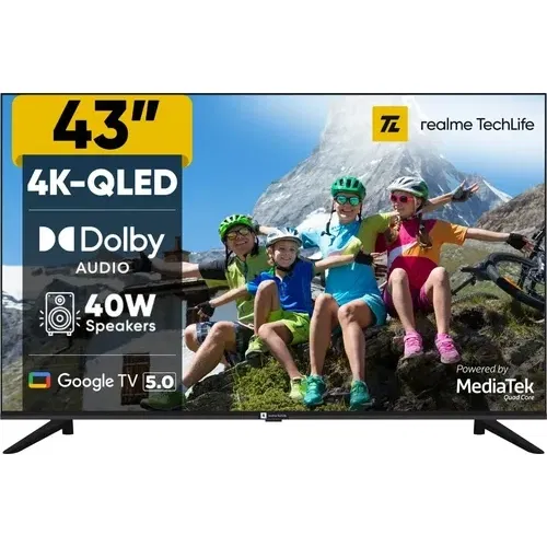Realme TechLife 43UHDGQRASDQ 43 inch (109 cm) Ultra HD 4K Smart QLED Front