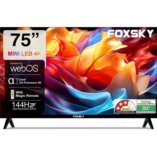 Foxsky FS75MINILED 75 inch (190 cm) Ultra HD 4K Smart Mini LED Front