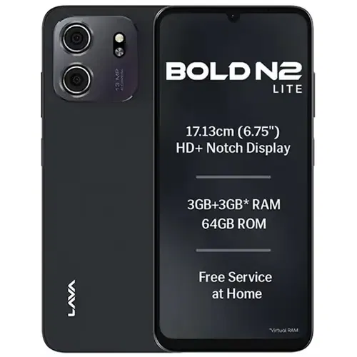 Lava Bold N2 Lite Front And Back