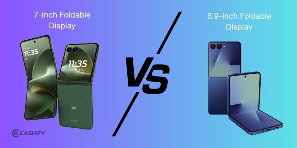 motorola razr 70 ultra vs samsung galaxy flip 7 display