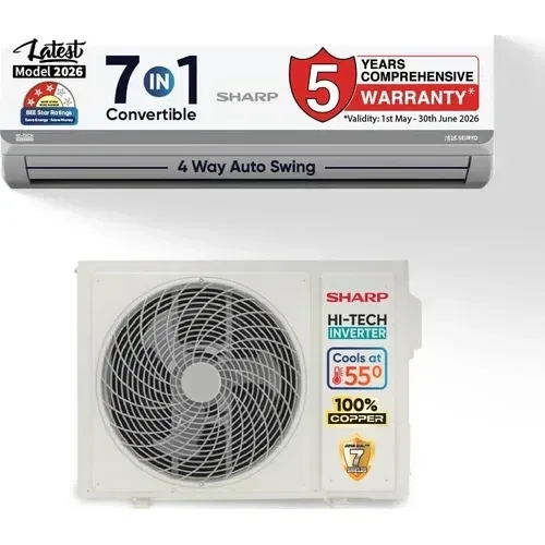 Sharp AH-SI12V3B-GCN 1 Ton 3 Star Inverter Split AC Front