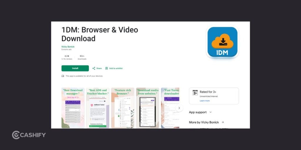 1DM (Advanced Download Manager)