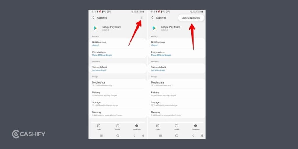 Uninstall Play Store Updates: fix Play Store won’t download or install apps