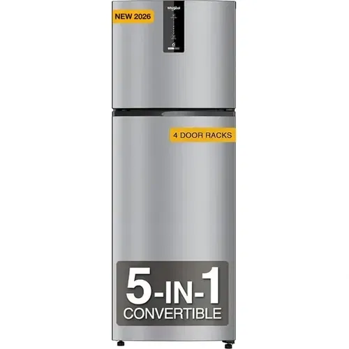 Whirlpool IF INV 375 Illusia Steel Conv-Y 327 Ltr 3 Star Double Door Front