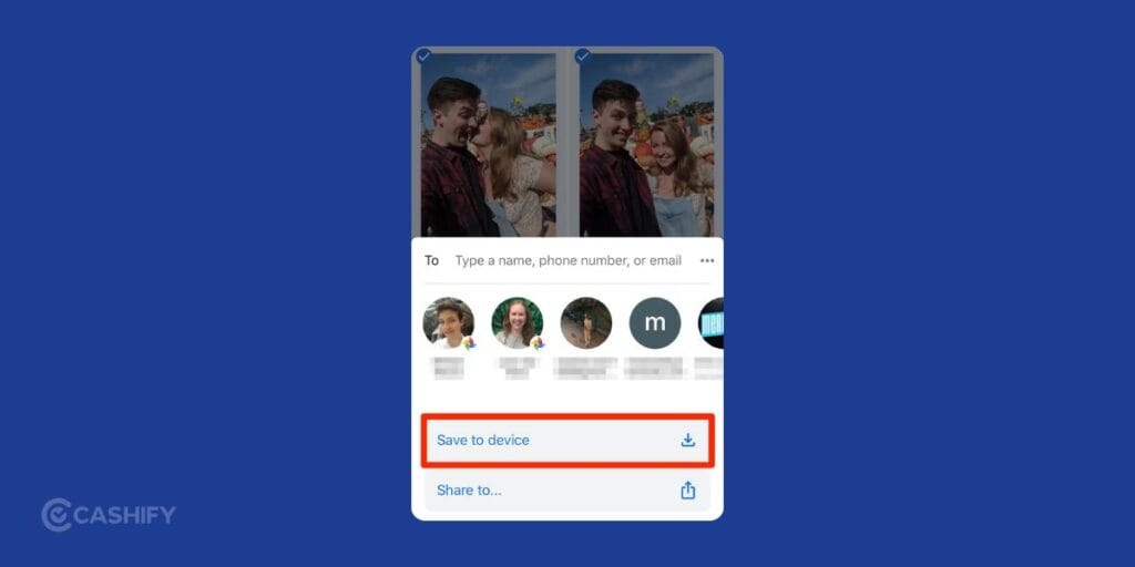 how to save pictures from google photos to gallery