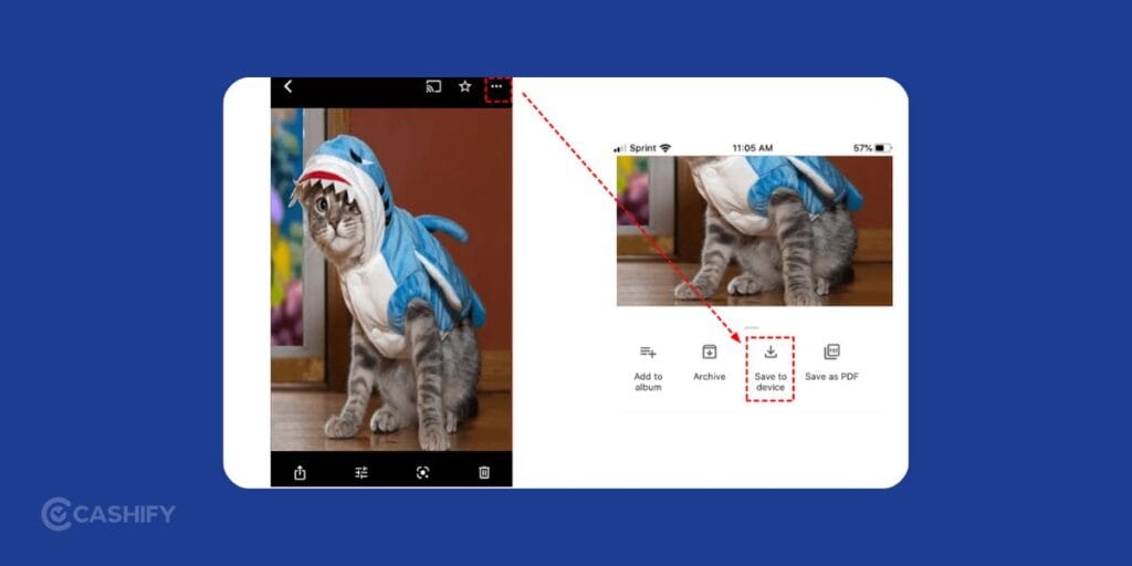 how to save pictures from google photos to gallery