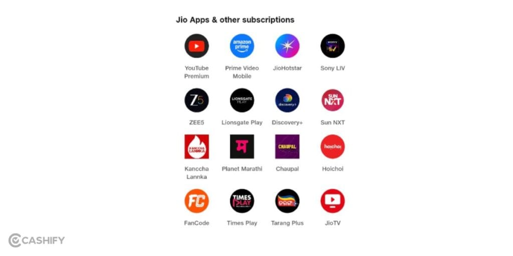 all ott apps in jio ott pass