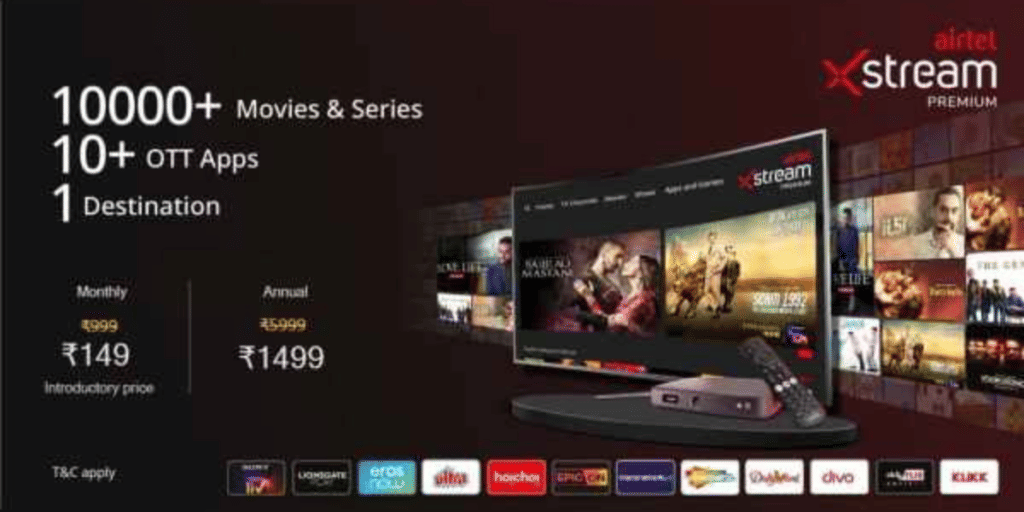 Airtel Xstream Play Premium Price