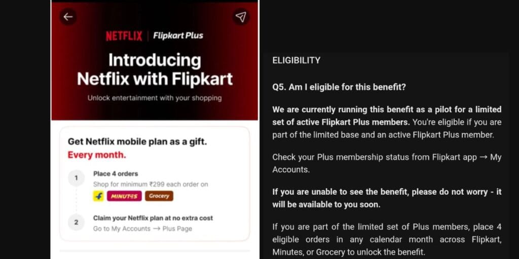 flipkart netflix free offer
