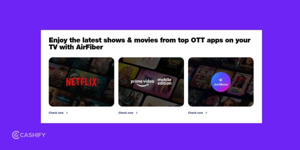 jio airfiber ott