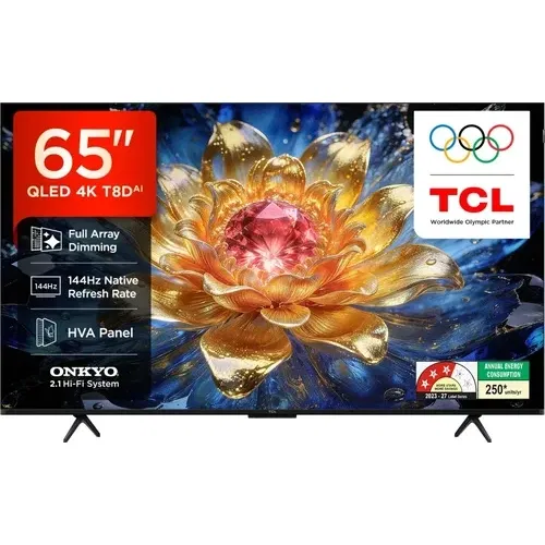 TCL 65T8D 65 inch (165 cm) Ultra HD 4K Smart QLED Front
