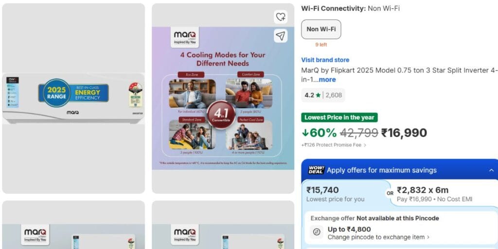 buy marq ac on flipkart