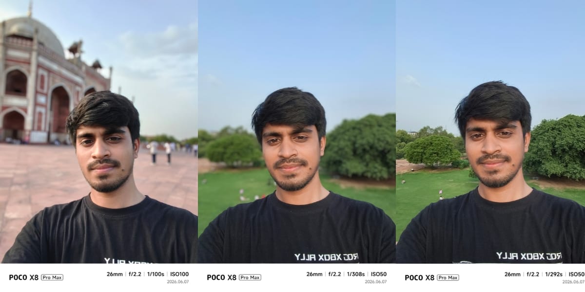 Poco X8 Pro Max selfies