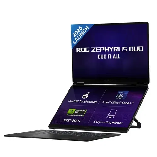 Asus ROG Zephyrus Duo 16 GX651AX SR099WS Intel Core Ultra 9 386H 64 GB 2 TB SSD Windows 11 24 GB Front